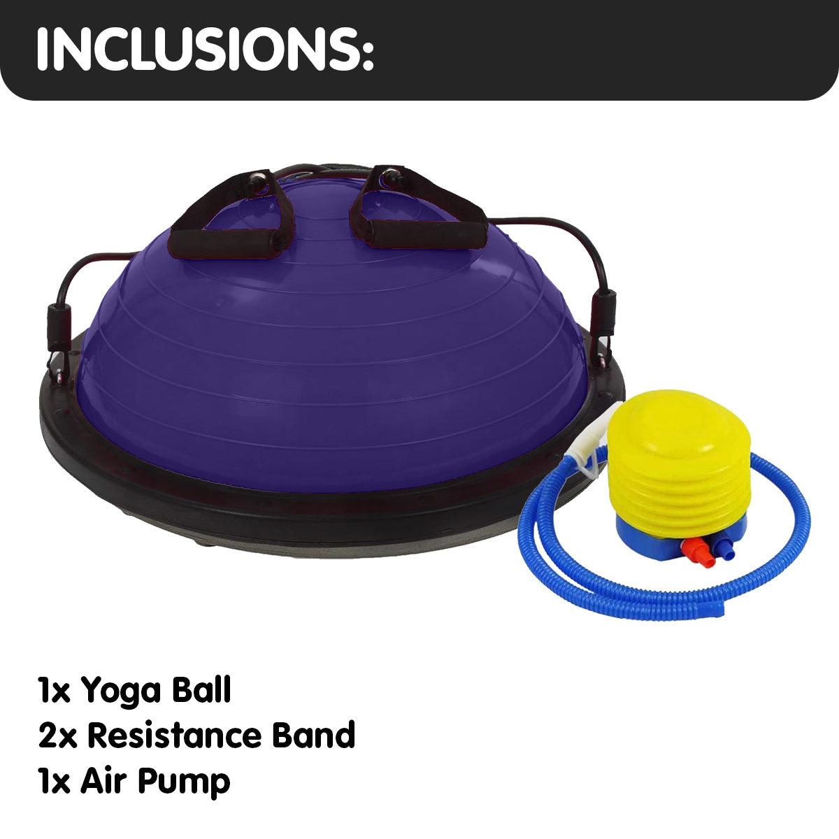 Fitness Yoga Ball | Home Gym Workout Balance Trainer | Purple