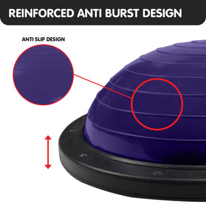 Fitness Yoga Ball | Home Gym Workout Balance Trainer | Purple