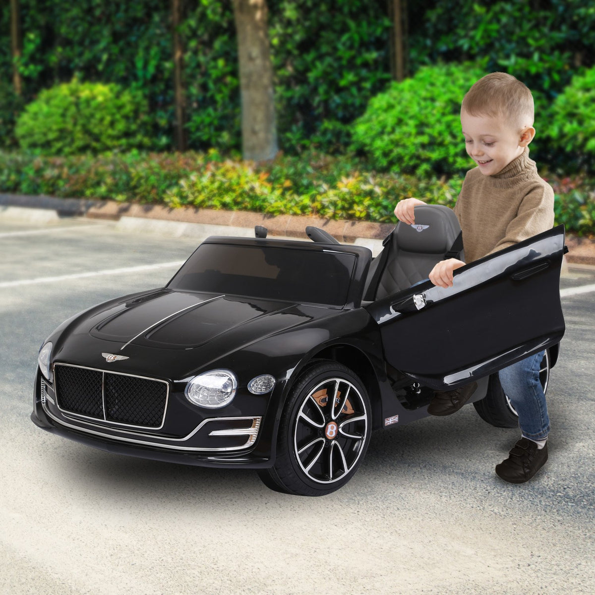 Bentley Exp 12 Licensed Speed 6E Electric Kids Ride-On Car (Black)