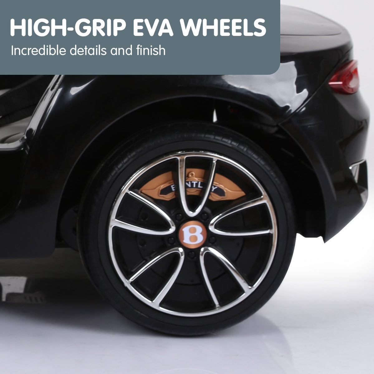 Bentley Exp 12 Licensed Speed 6E Electric Kids Ride-On Car (Black)