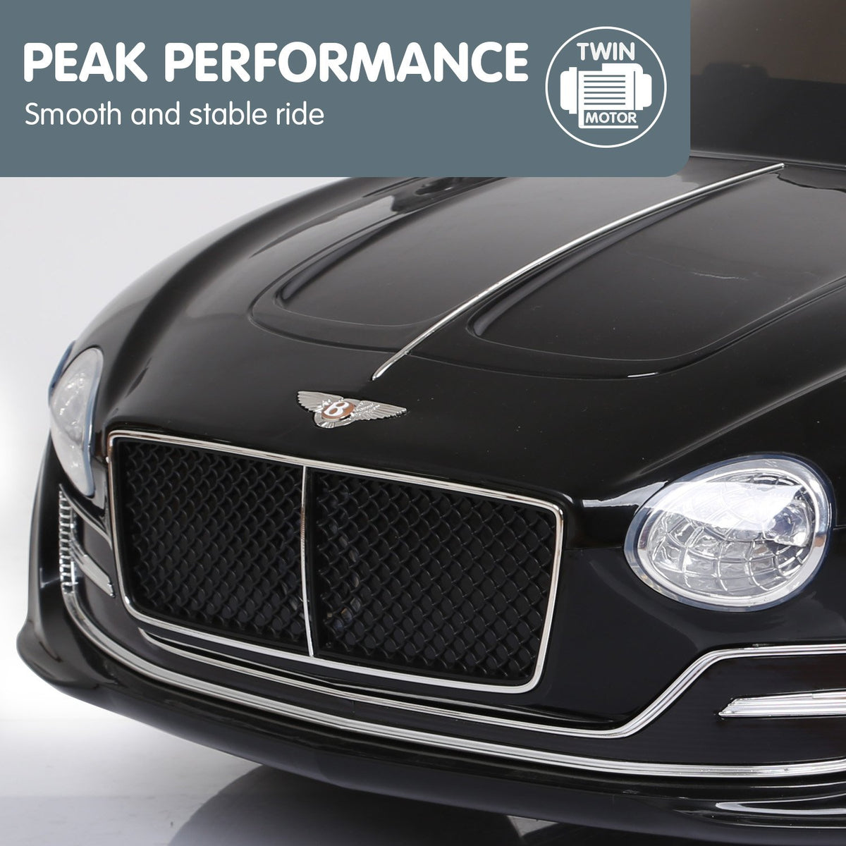 Bentley Exp 12 Licensed Speed 6E Electric Kids Ride-On Car (Black)