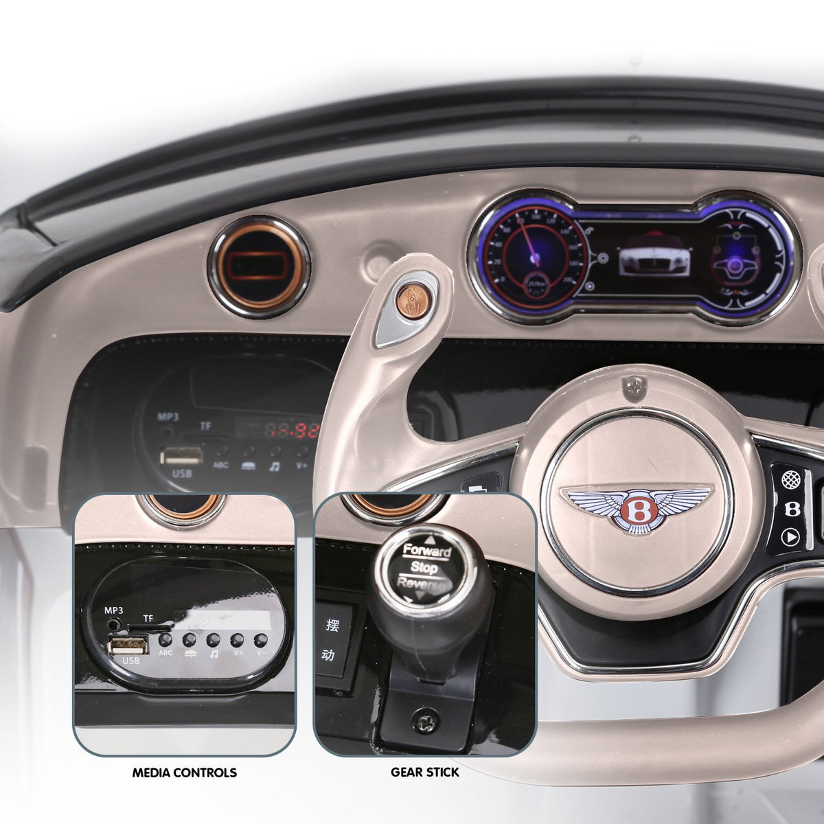 Bentley Exp 12 Speed 6E Licensed Kids Ride-On Electric Car with Remote Control (Red)