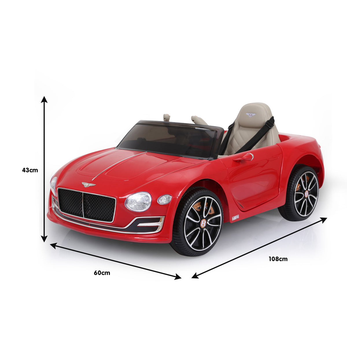 Bentley Exp 12 Speed 6E Licensed Kids Ride-On Electric Car with Remote Control (Red)