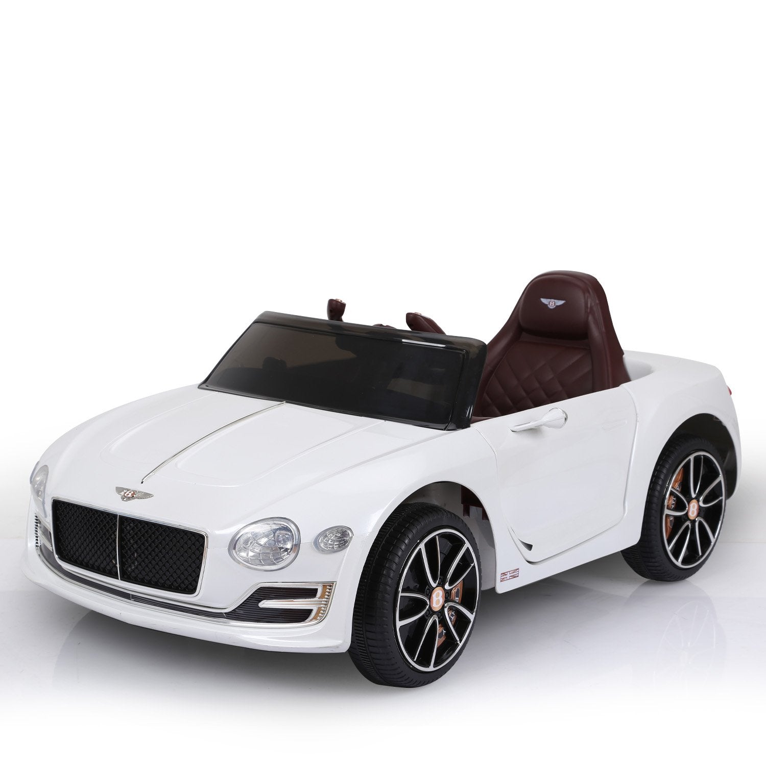 Kahuna Bentley Exp 12 Speed 6E Licensed Kids Ride-On Electric Car with Remote Control (White)