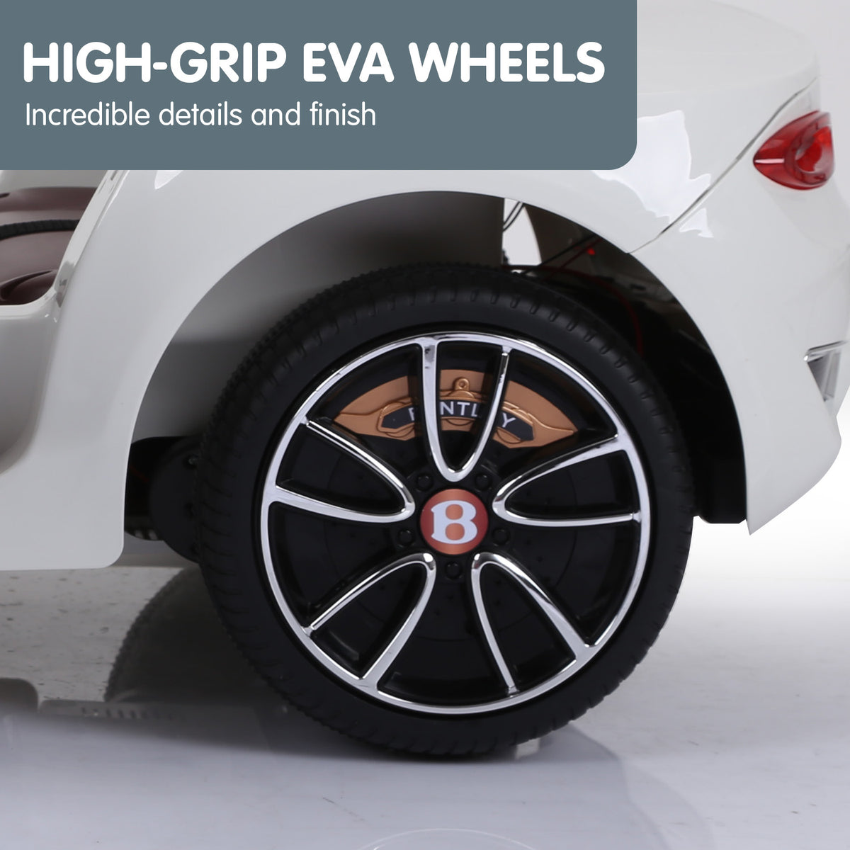 Kahuna Bentley Exp 12 Speed 6E Licensed Kids Ride-On Electric Car with Remote Control (White)