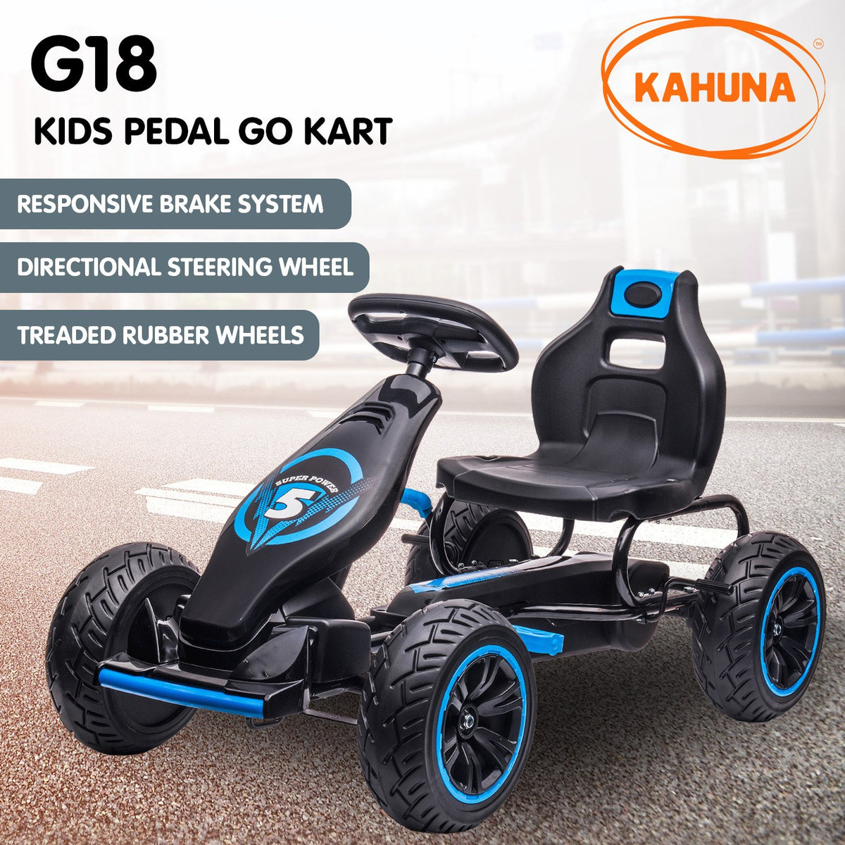 Kahuna G18 Kids Pedal Go Kart (Blue)