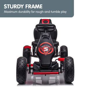 Kids Ride On Pedal Powered Go Kart - Racing Style | Red | Kahuna G18