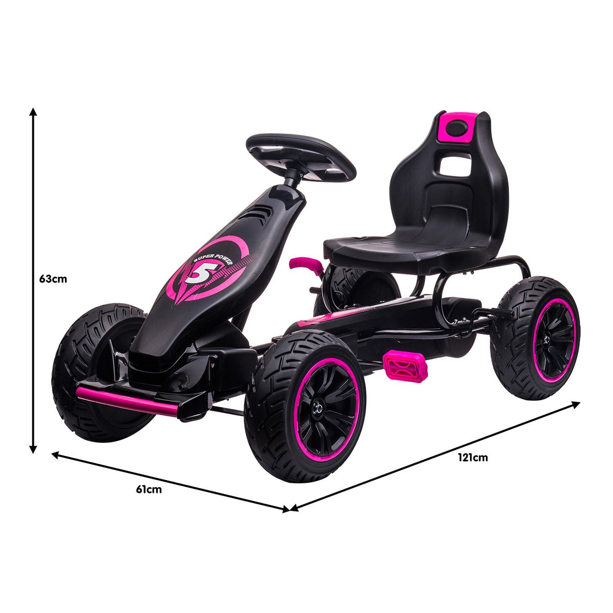 Kahuna G18 Kids Pedal Go Kart (Rose Pink)