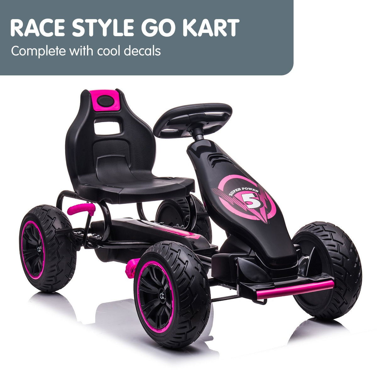 Kahuna G18 Kids Pedal Go Kart (Rose Pink)