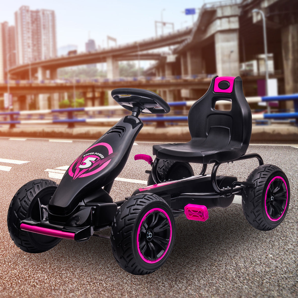 Kahuna G18 Kids Pedal Go Kart (Rose Pink)