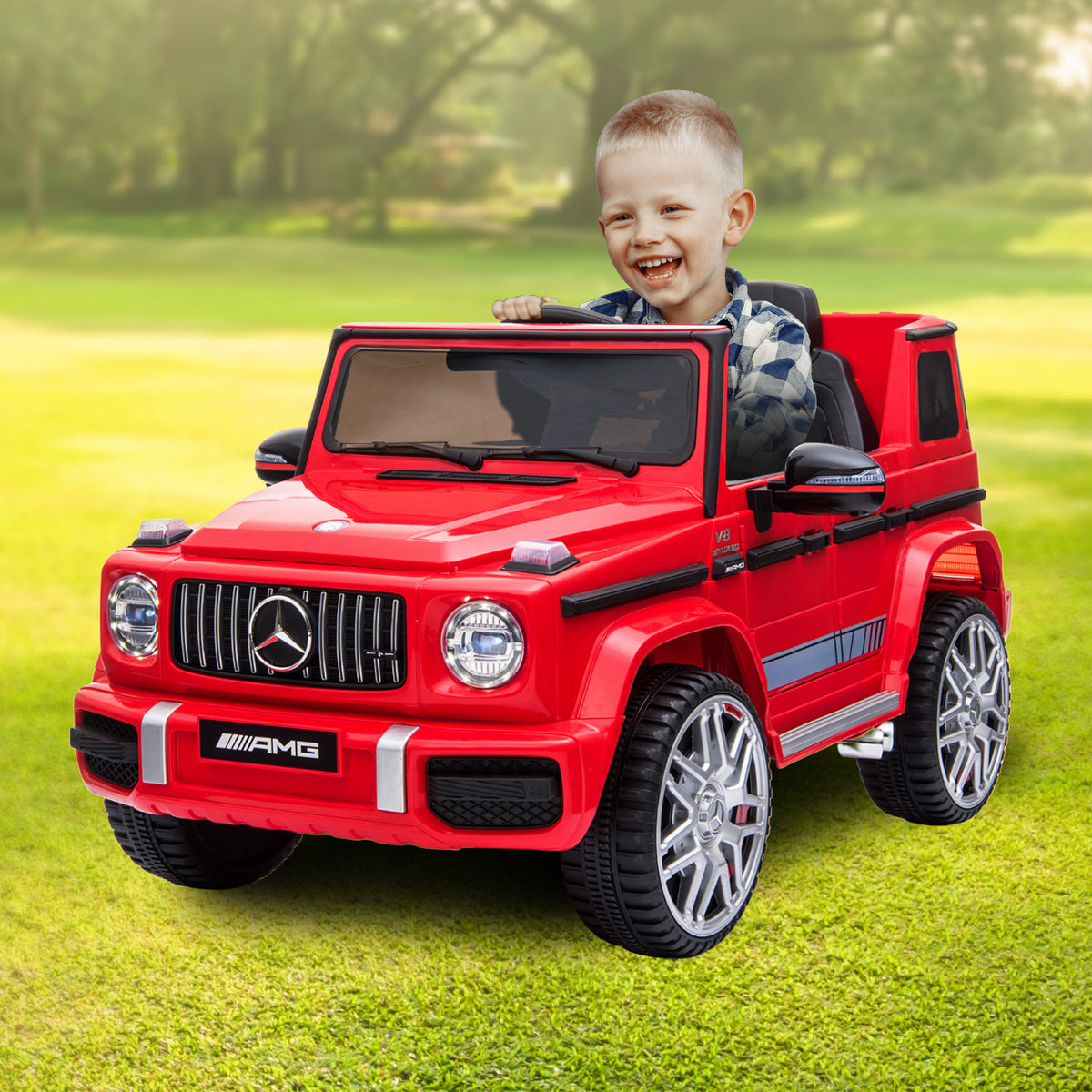 Kahuna Mercedes Benz AMG G63 Licensed Kids Ride-On Electric Car with Remote Control (Red)
