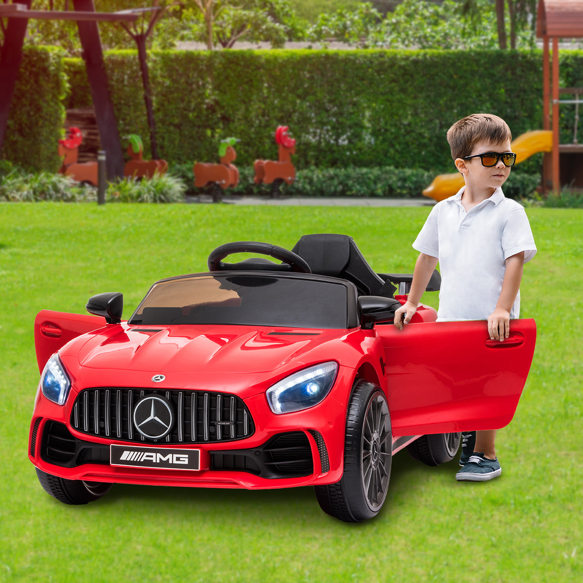 Kahuna Licensed Kids Electric Ride-On Car with Remote Control (Red)