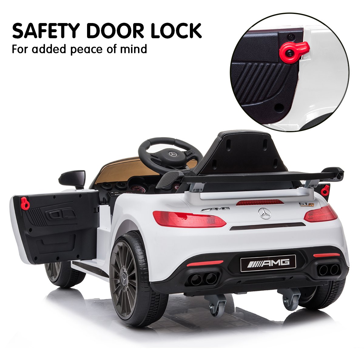 Kahuna Licensed Kids Electric Ride-On Car with Remote Control (White)