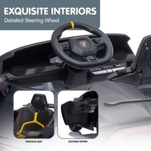 Kids Electric Ride-On Car with Remote Control (Lamborghini Inspired, Black)