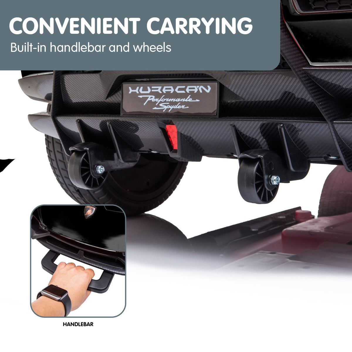 Kids Electric Ride-On Car with Remote Control (Lamborghini Inspired, Black)