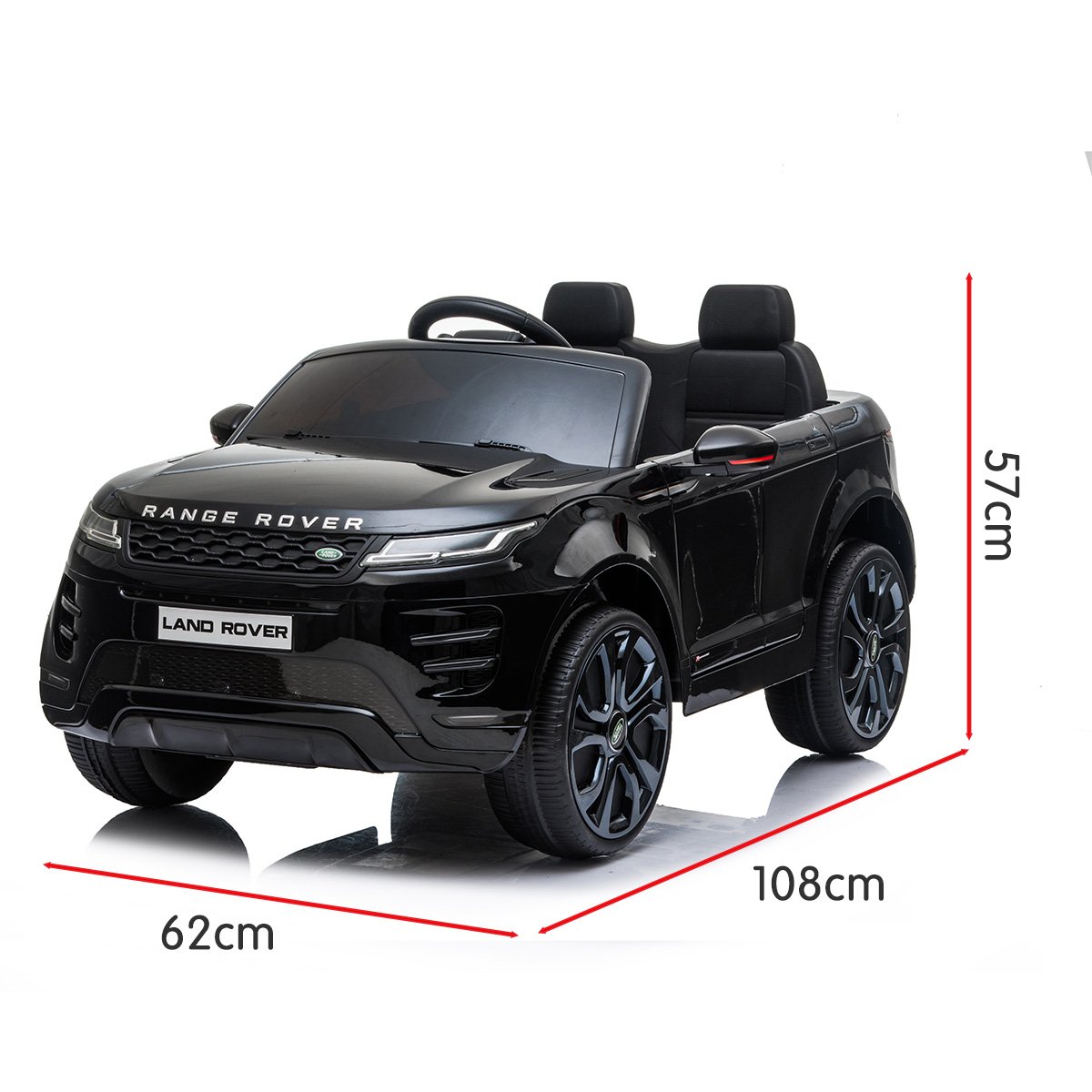 Land Rover Licensed Kids Electric Ride On Car | Remote Control - Black | Kahuna