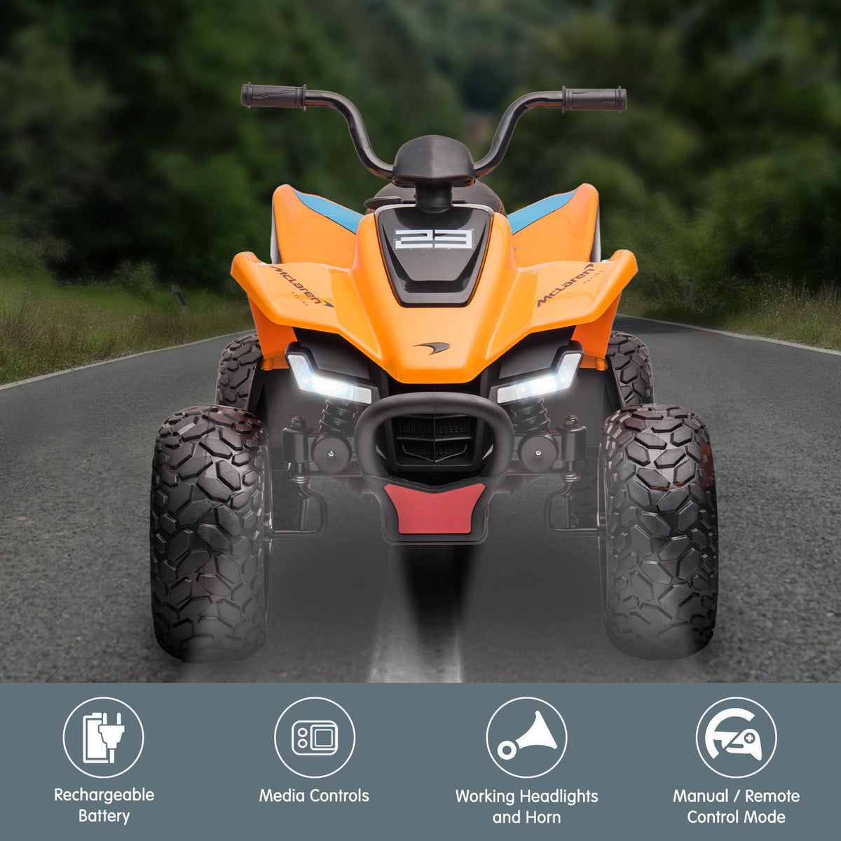 McLaren Electric Ride On Car | Orange Color | Suitable for Kids | Kahuna MCL35 Model