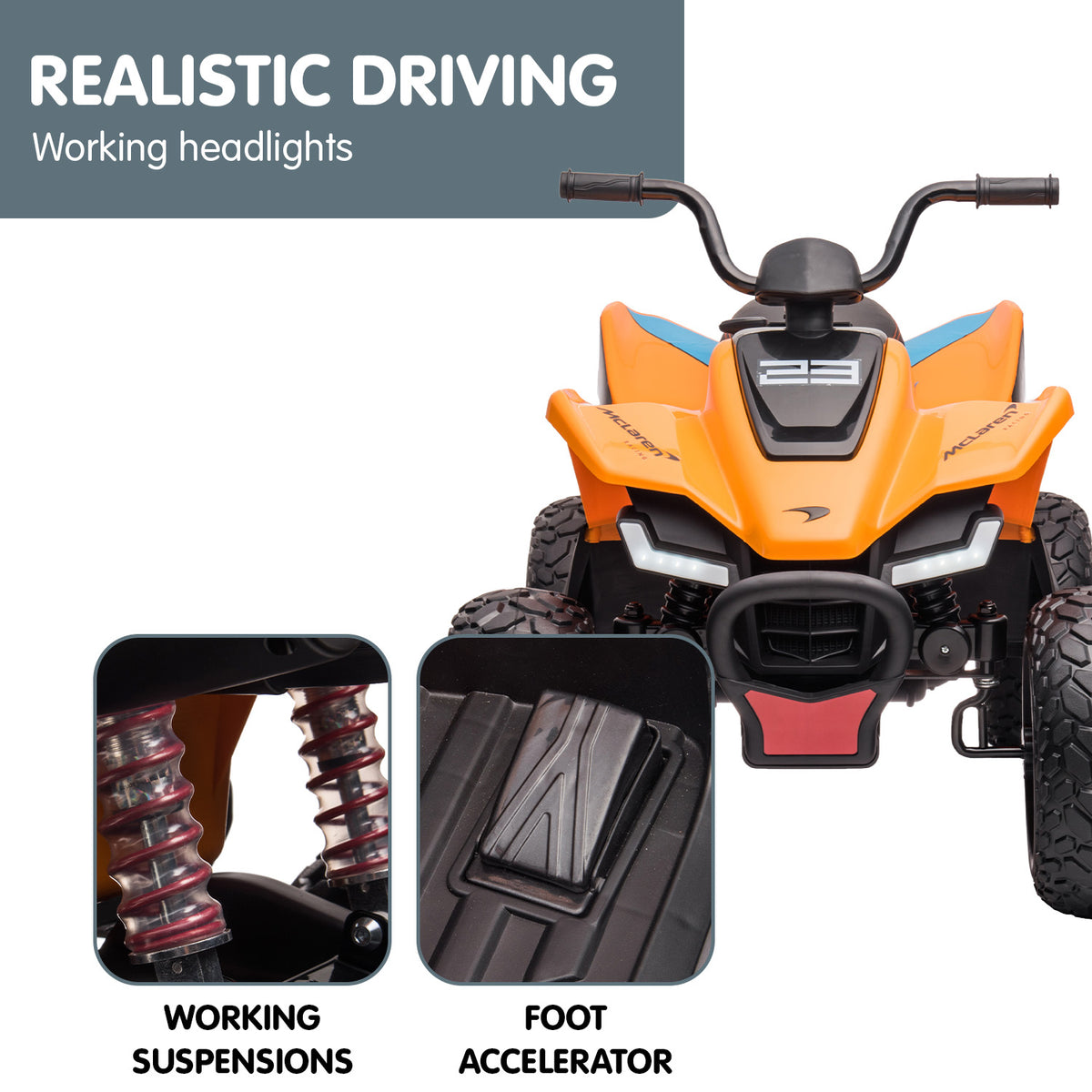 McLaren Electric Ride On Car | Orange Color | Suitable for Kids | Kahuna MCL35 Model