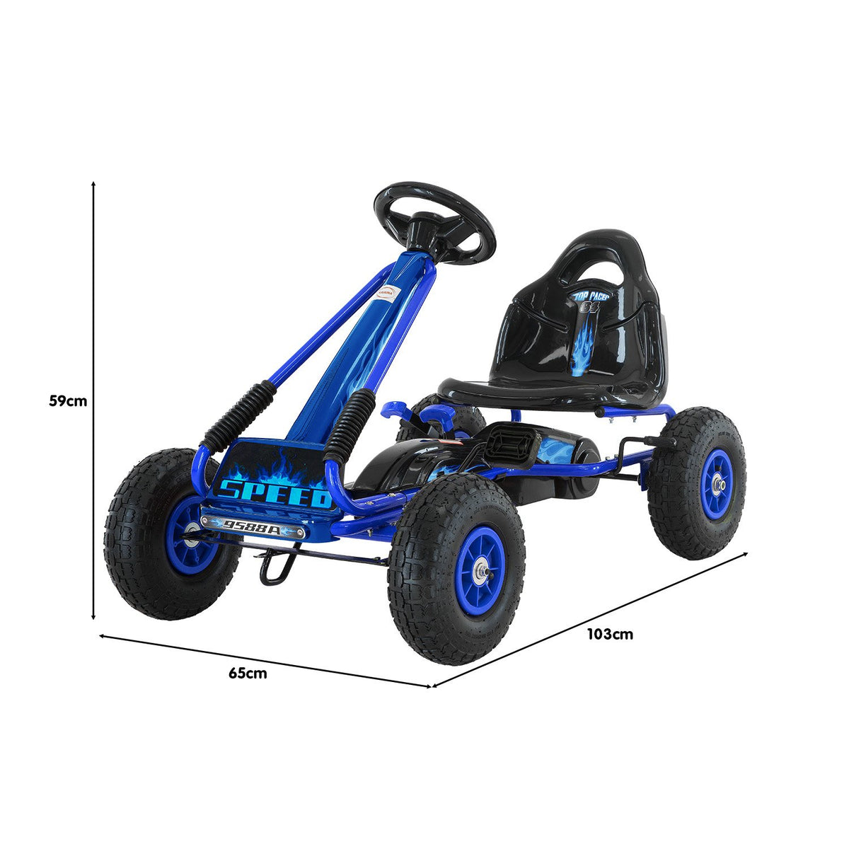 Kids Ride On Pedal Go Kart | Blue Color | G95 Model | Kahuna Brand