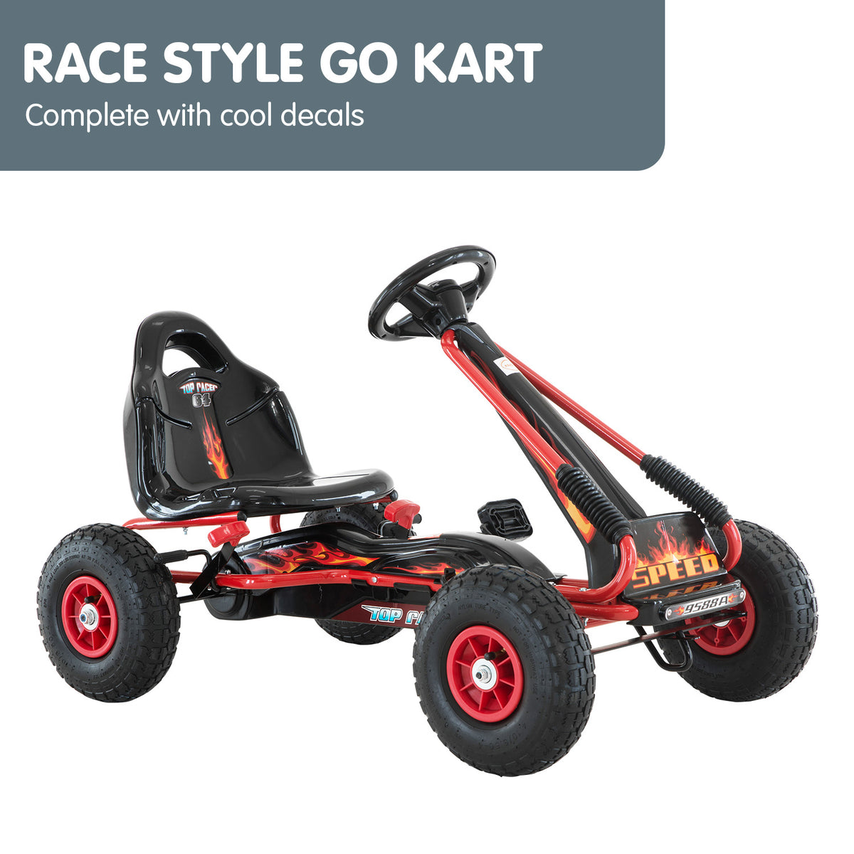 Kids Ride On Pedal-Powered Go Kart | Red Color | Kahuna G95 Model