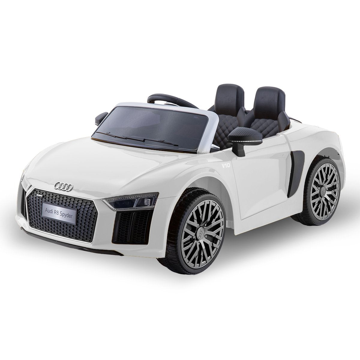 R8 Spyder Audi Licensed Kids Electric Ride On Car with Remote Control | White Color | Kahuna Brand