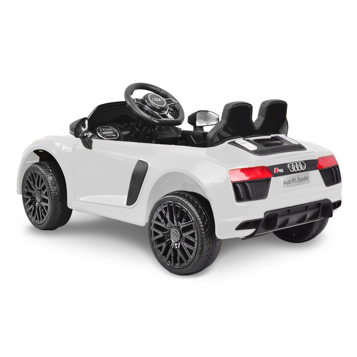 R8 Spyder Audi Licensed Kids Electric Ride On Car with Remote Control | White Color | Kahuna Brand