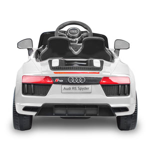 R8 Spyder Audi Licensed Kids Electric Ride On Car with Remote Control | White Color | Kahuna Brand