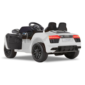 R8 Spyder Audi Licensed Kids Electric Ride On Car with Remote Control | White Color | Kahuna Brand