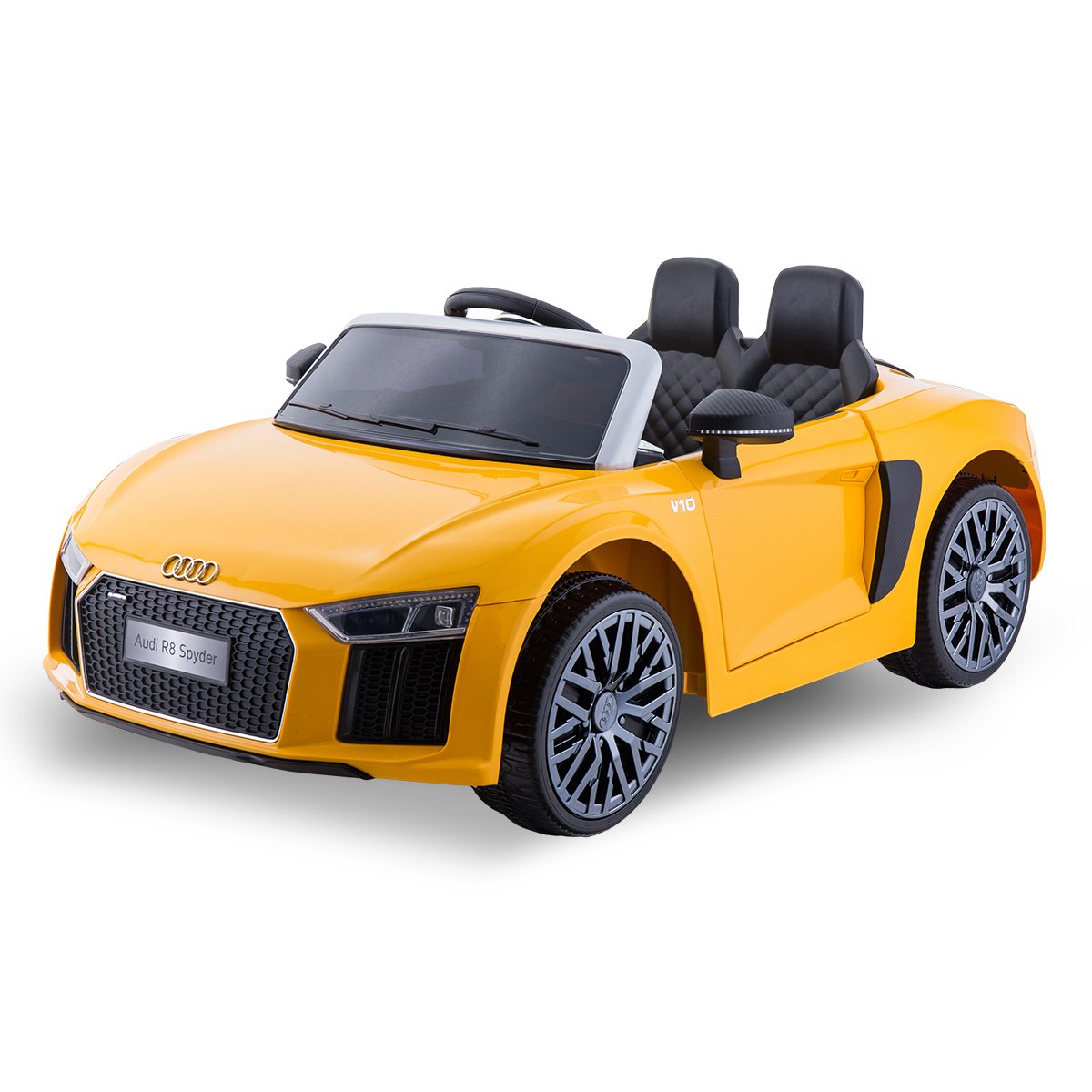 R8 Spyder Audi Licensed Kids Electric Ride On Car with Remote Control | Yellow Color | Kahuna Brand