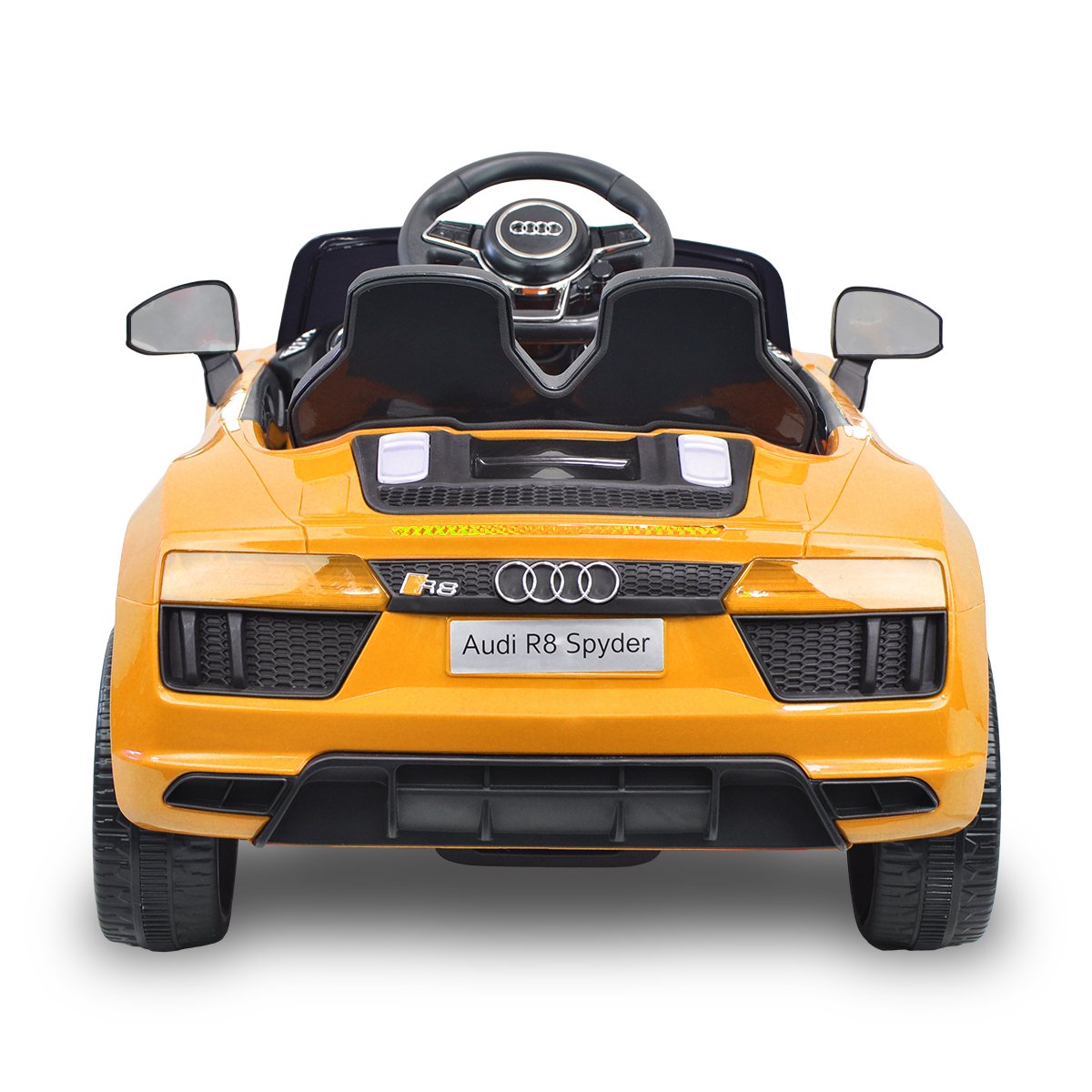 R8 Spyder Audi Licensed Kids Electric Ride On Car with Remote Control | Yellow Color | Kahuna Brand