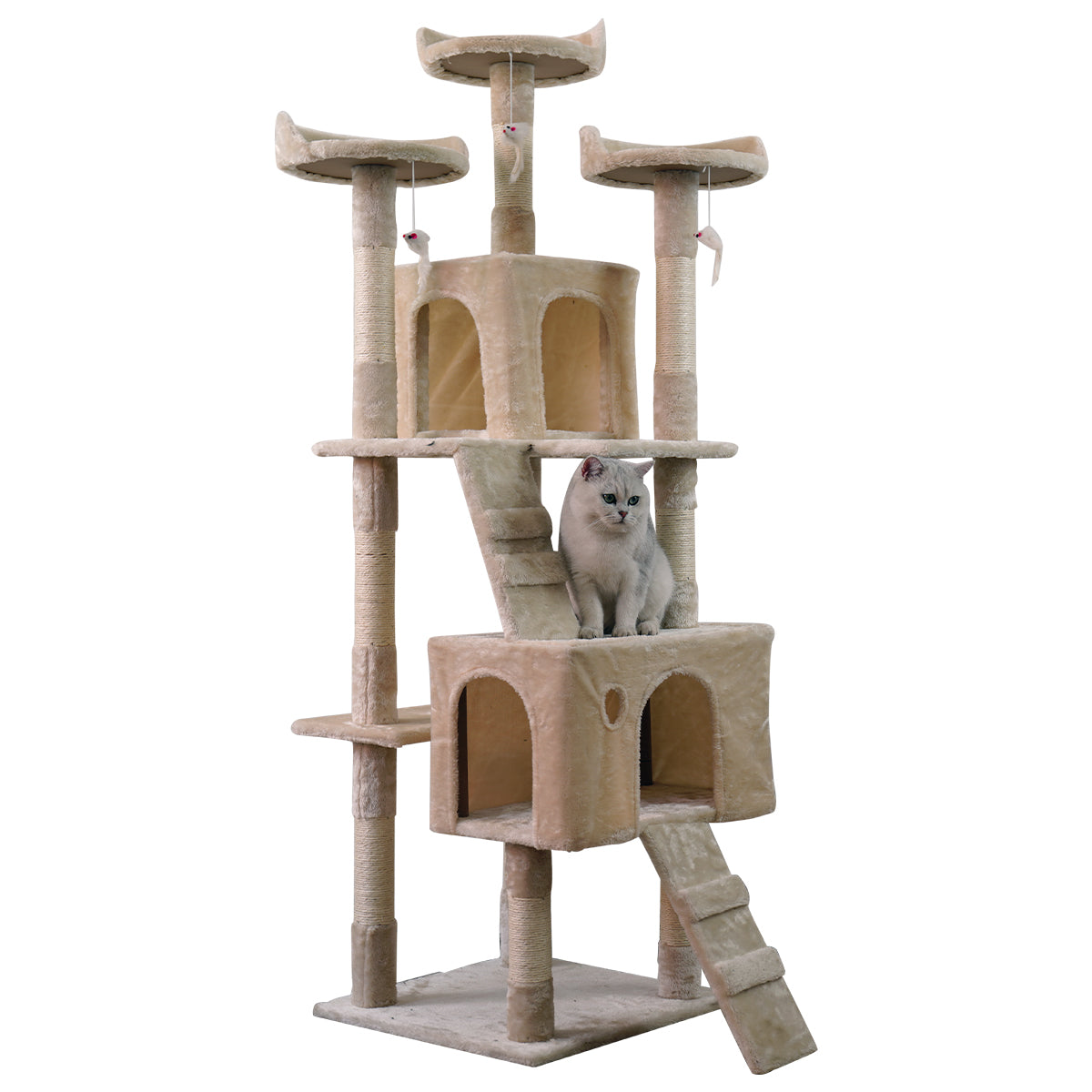 Furtastic 170cm Cat Tree Scratching Post | Beige