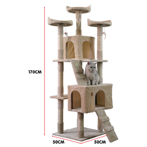 Furtastic 170cm Cat Tree Scratching Post | Beige