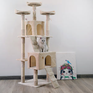 Furtastic 170cm Cat Tree Scratching Post | Beige