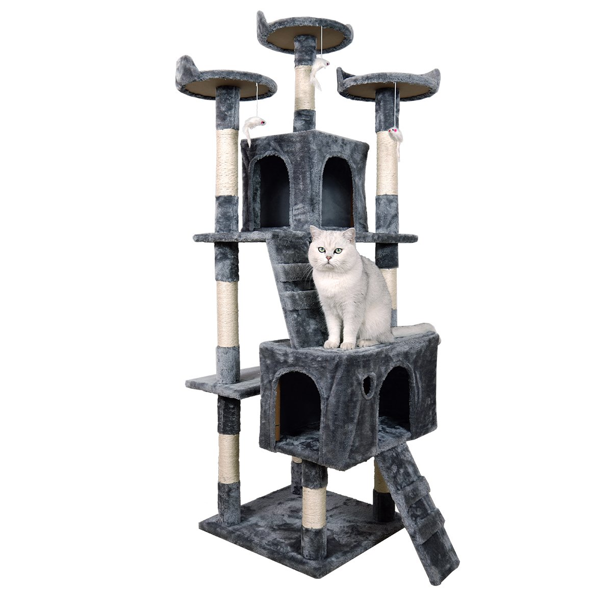 Furtastic 170cm Dark Grey Cat Tree Scratching Post