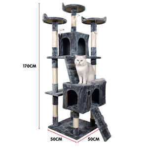 Furtastic 170cm Dark Grey Cat Tree Scratching Post