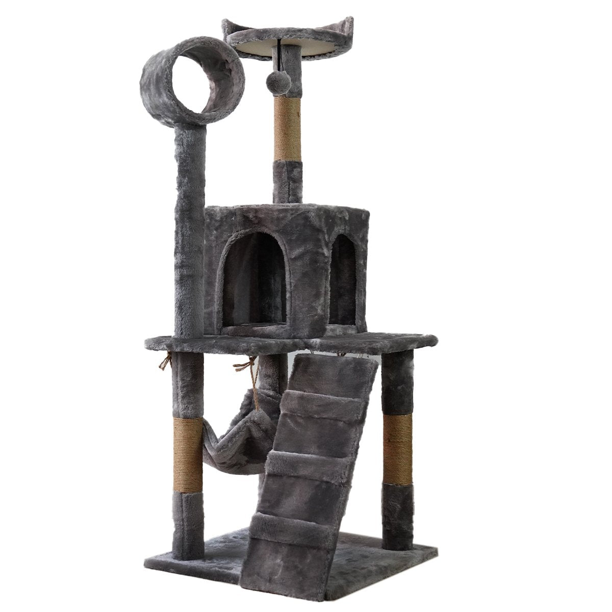 Furtastic 135cm Dark Grey Cat Tree Scratching Post