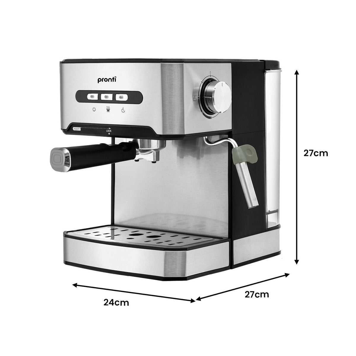 Automatic Coffee Espresso Machine 1.6L with Steam Frother