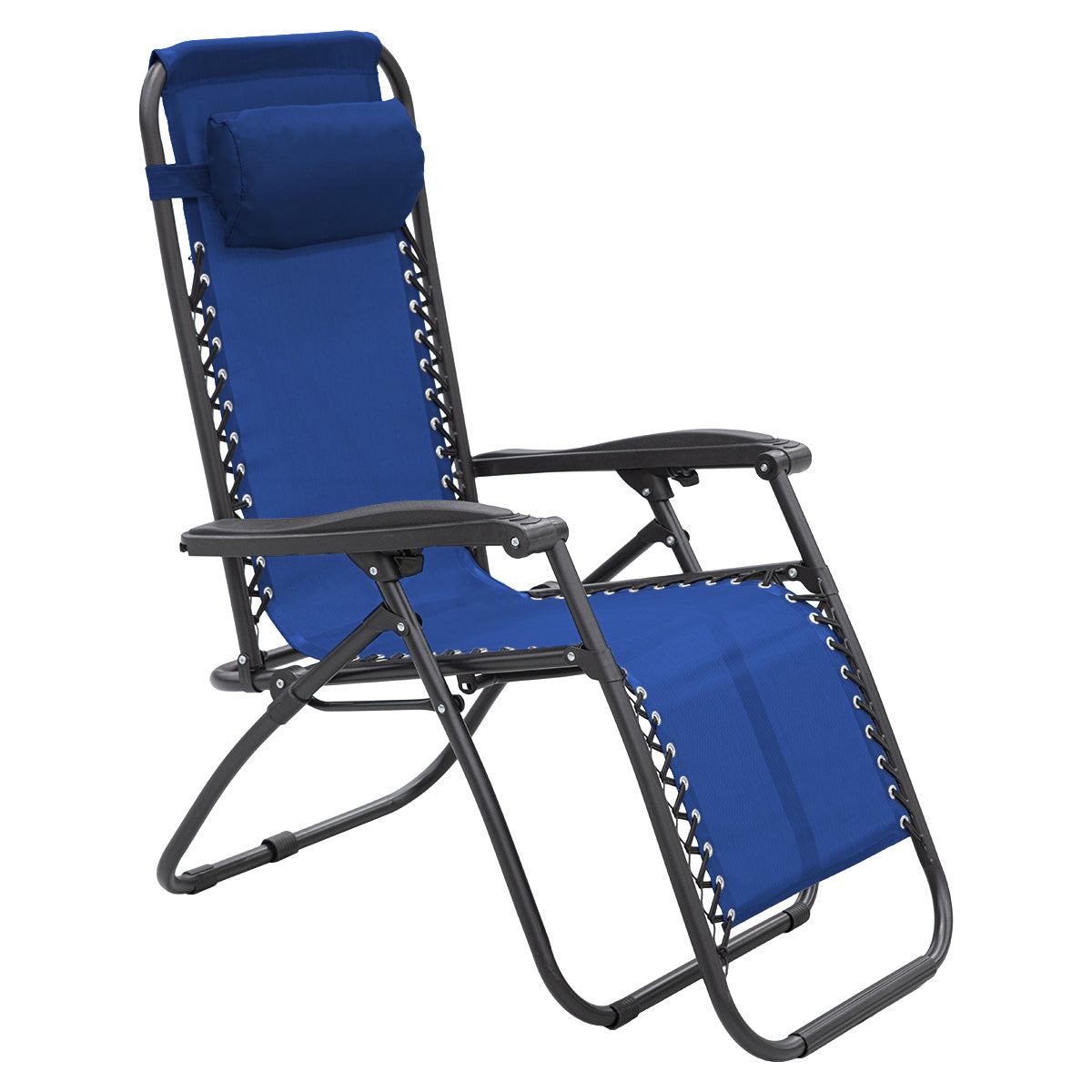 Wallaroo Zero Gravity Reclining Deck Lounge Sun Beach Chair for Outdoor Folding Camping (Grey)