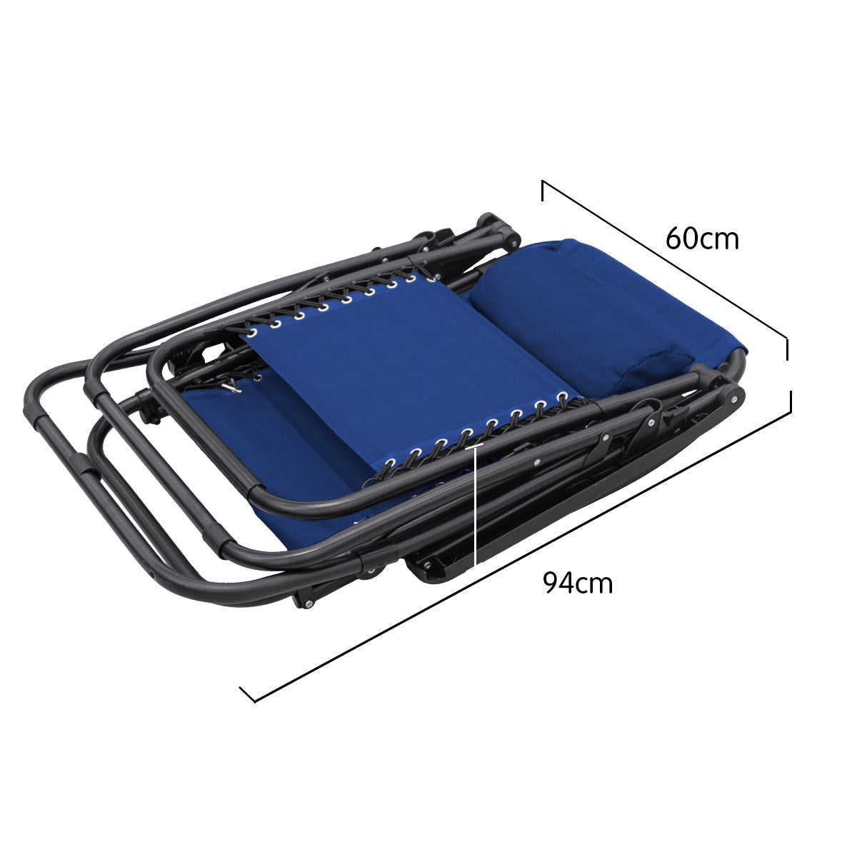 Wallaroo Zero Gravity Reclining Deck Lounge Sun Beach Chair for Outdoor Folding Camping (Grey)