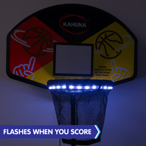Trampoline LED Basketball Hoop Set with Light-up Ball by Kahuna