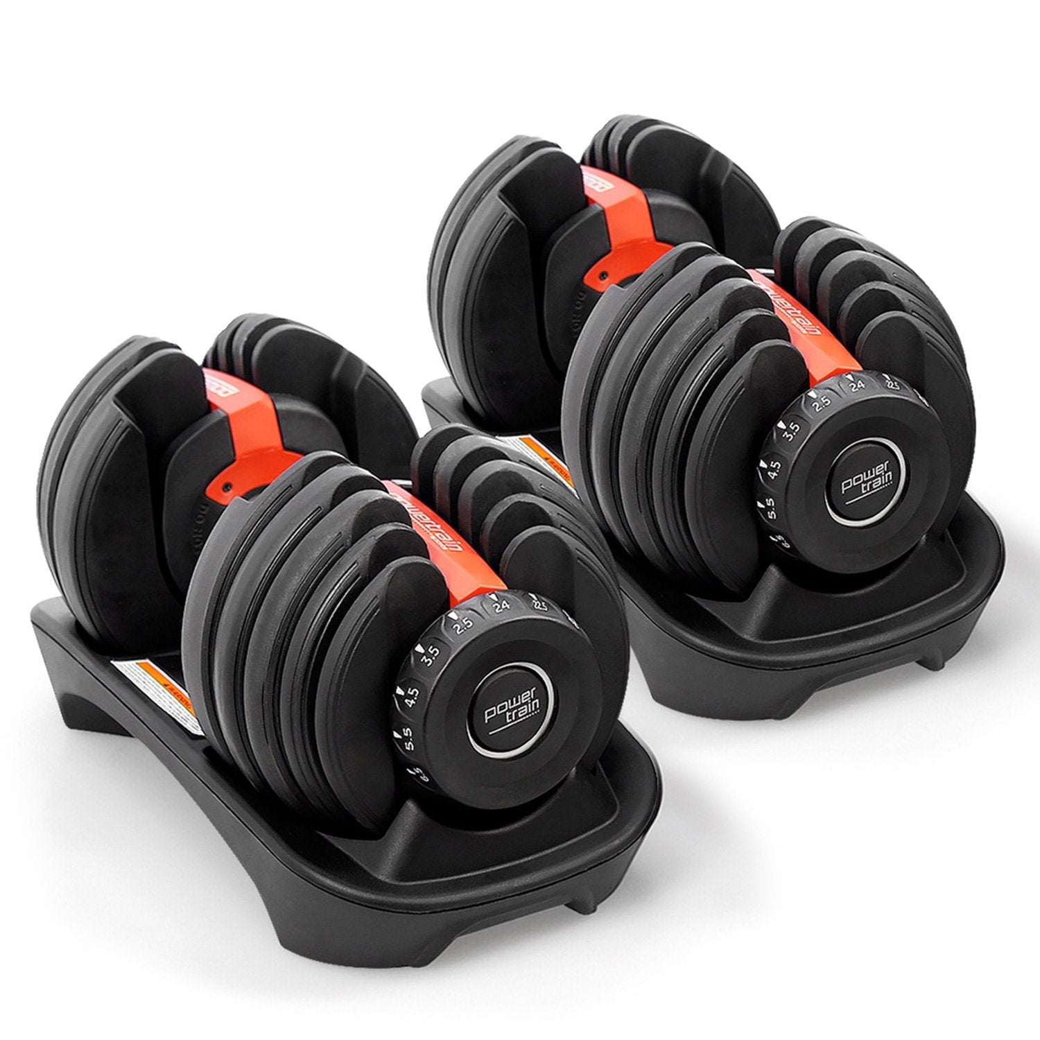Powertrain 48kg Adjustable Dumbbell Home Gym Set