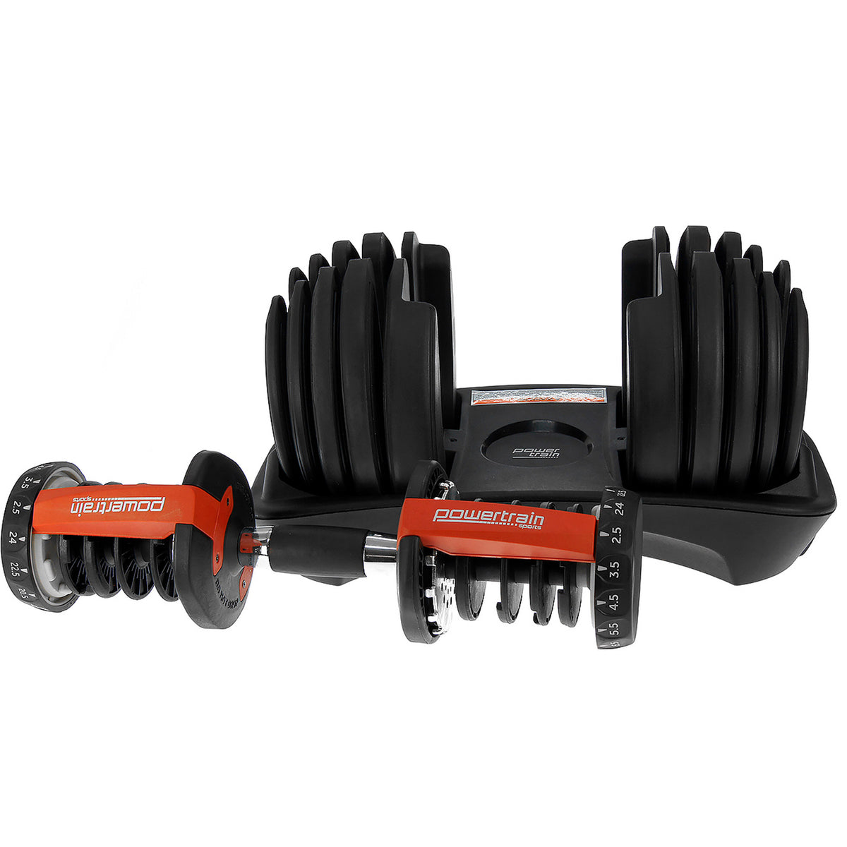 Powertrain 48kg Adjustable Dumbbell Home Gym Set