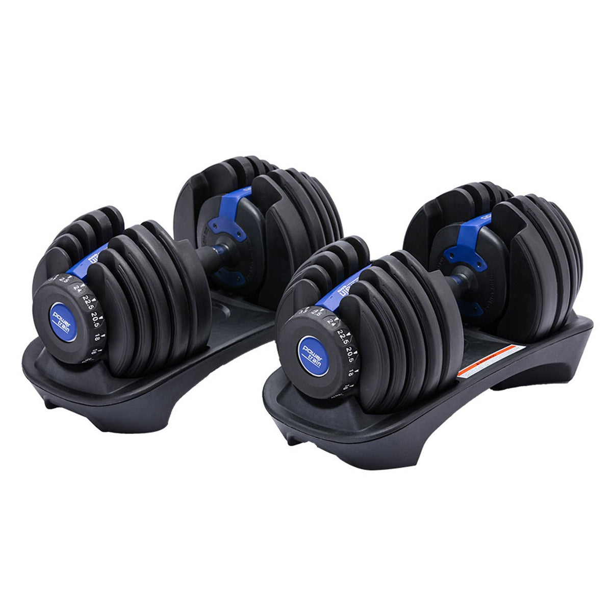 2x 24kg Adjustable Dumbbell Home Gym Set | Powertrain