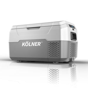 Kolner 20L Portable Fridge Freezer Cooler | 12/24/240V Camping Refrigerator - Grey