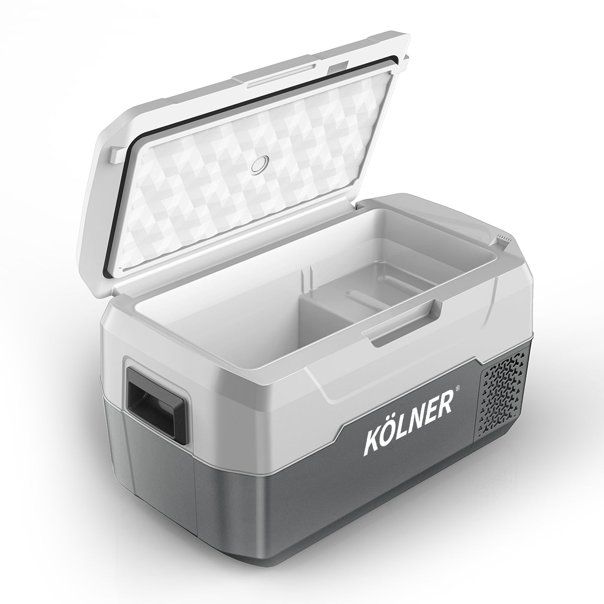 Kolner 20L Portable Fridge Freezer Cooler | 12/24/240V Camping Refrigerator - Grey