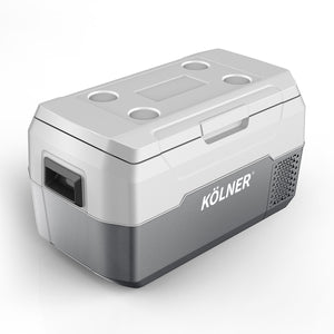 Kolner 20L Portable Fridge Freezer Cooler | 12/24/240V Camping Refrigerator - Grey
