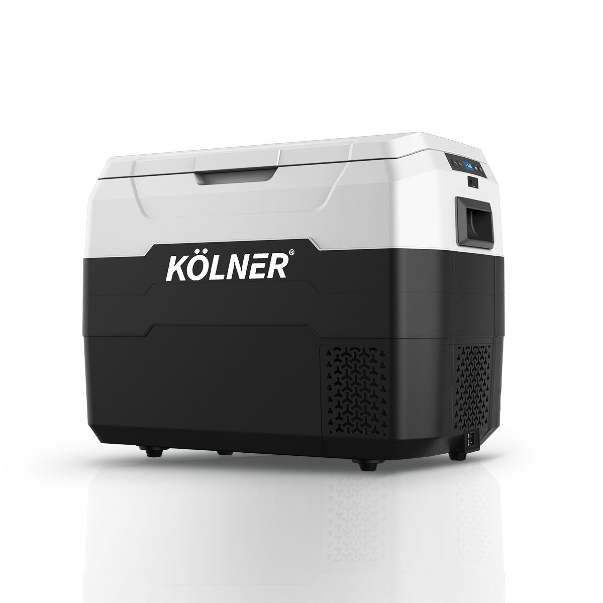 Kolner 40L Portable Fridge Freezer Cooler | 12/24/240V Camping Refrigerator - Black