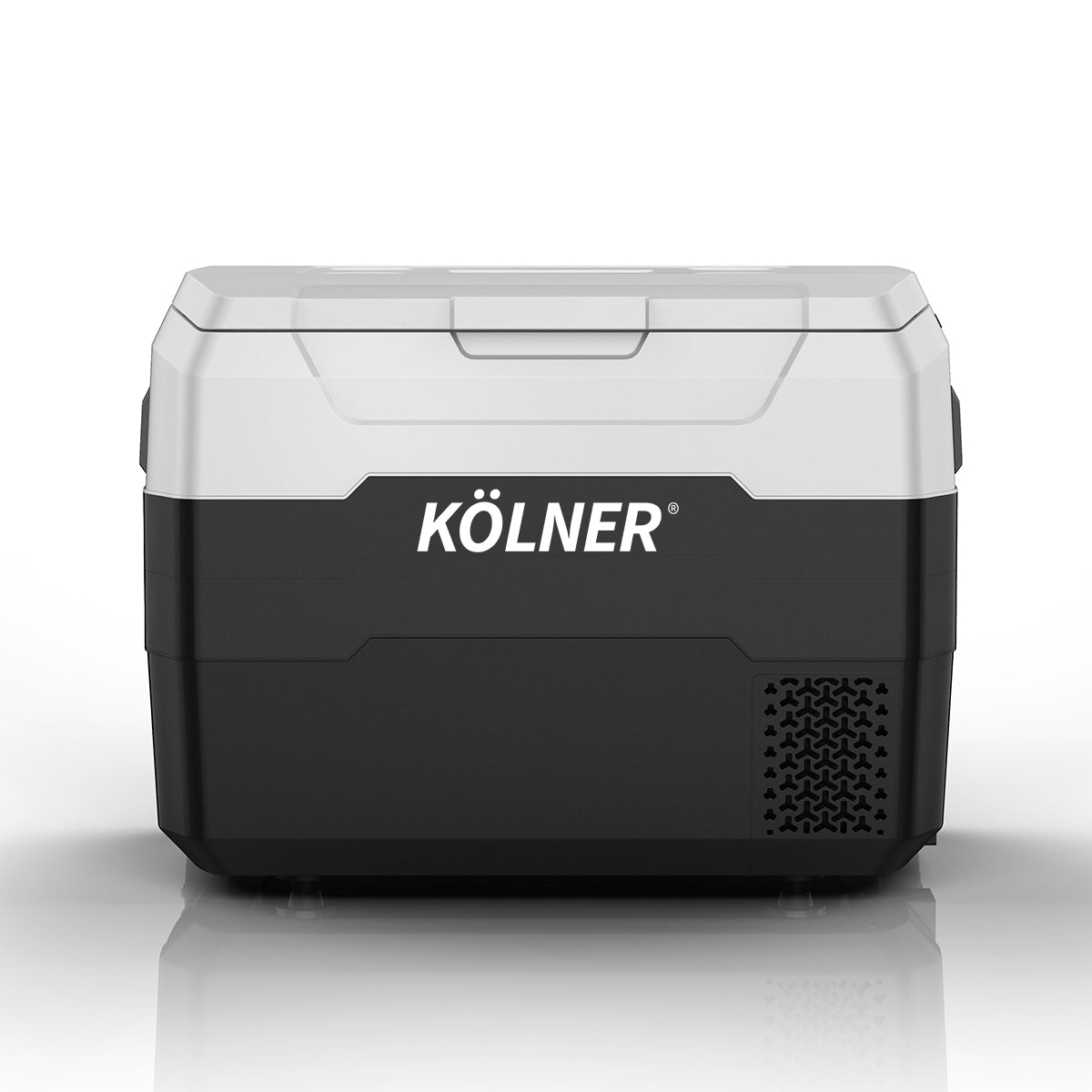 Kolner 40L Portable Fridge Freezer Cooler | 12/24/240V Camping Refrigerator With Trolley - Black
