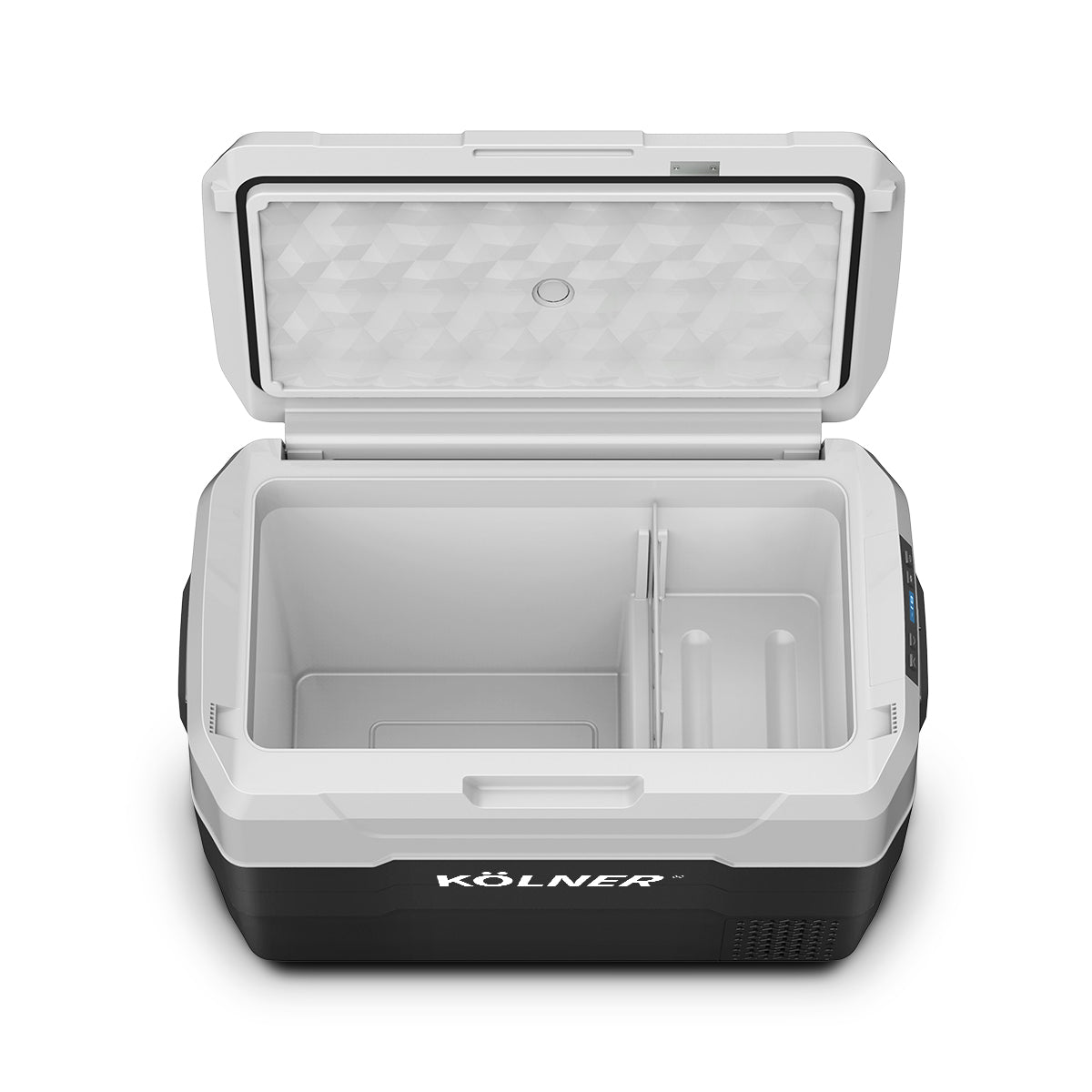 Kolner 40L Portable Fridge Freezer Cooler | 12/24/240V Camping Refrigerator With Trolley - Black