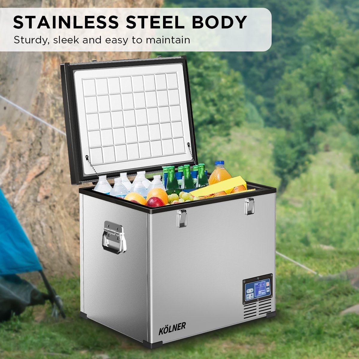 Portable Fridge Chest Freezer 75L with LCD Panel | RV Vehicle Camping Refrigerator